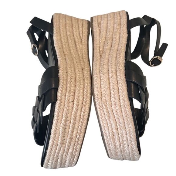 Marc Fisher Jinky Leather Black Ankle Strap Platform Sandals Size 9.5 NWOB - Picture 3 of 10